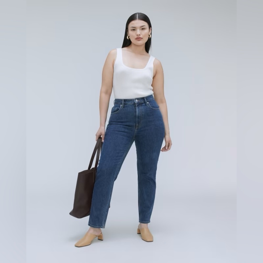 Everlane Women's Straight Leg Jeans - Dark Blue